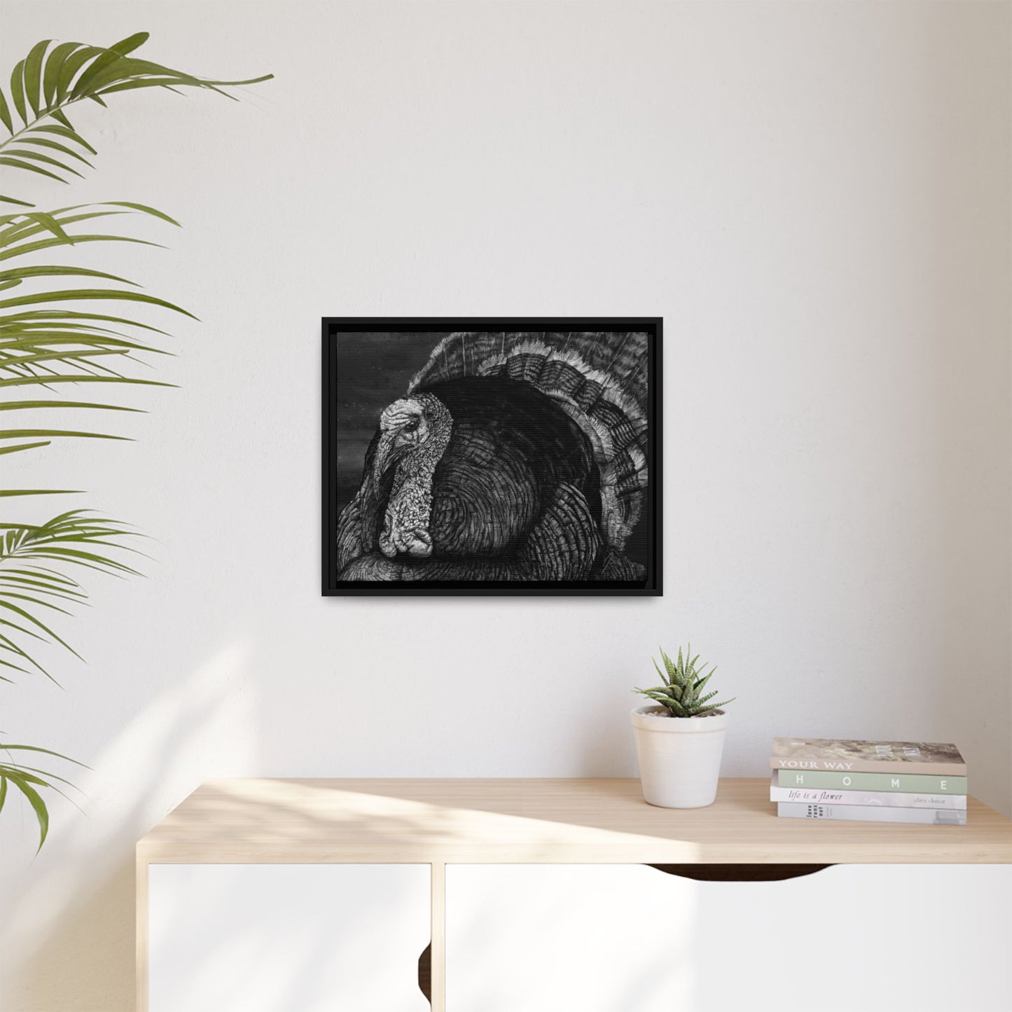 Eye Contact | Wild Turkey Framed Canvas Print
