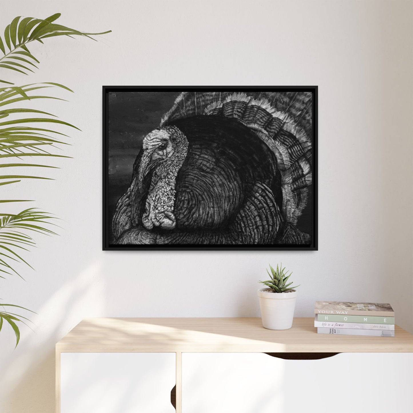 "Eye Contact" | Wild Turkey Framed Canvas Print