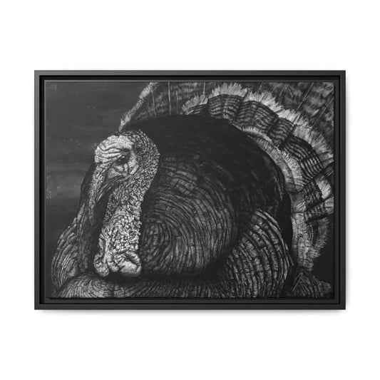 Eye Contact | Wild Turkey Framed Canvas Print
