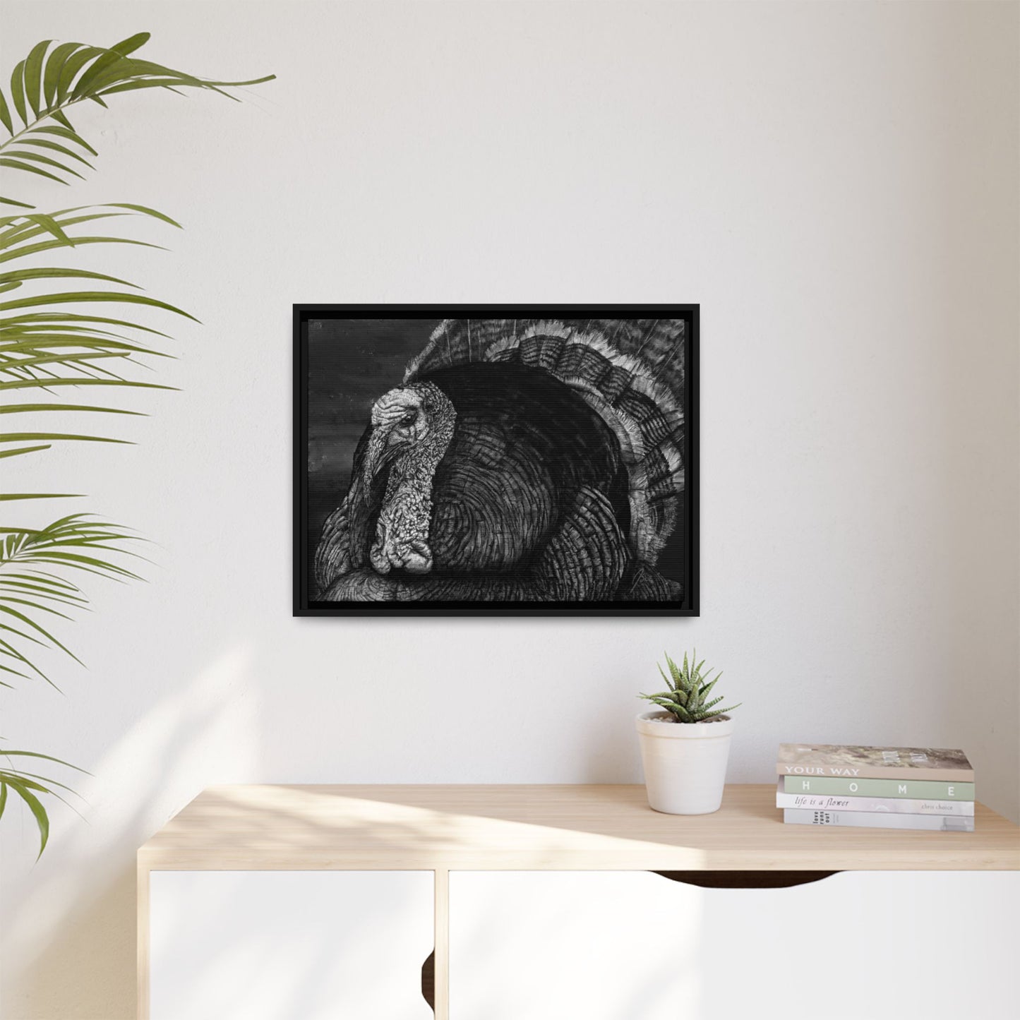 "Eye Contact" | Wild Turkey Framed Canvas Print