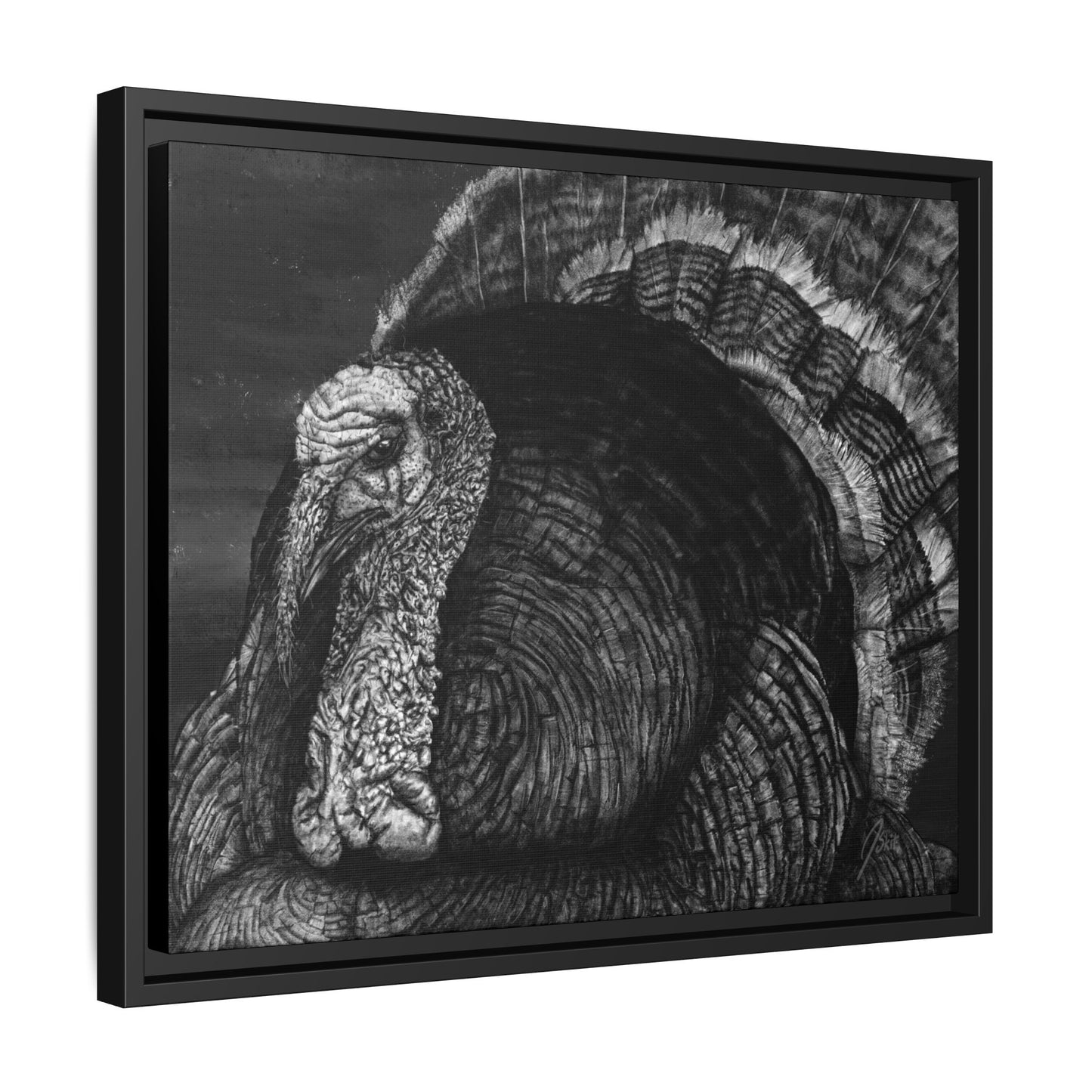 "Eye Contact" | Wild Turkey Framed Canvas Print