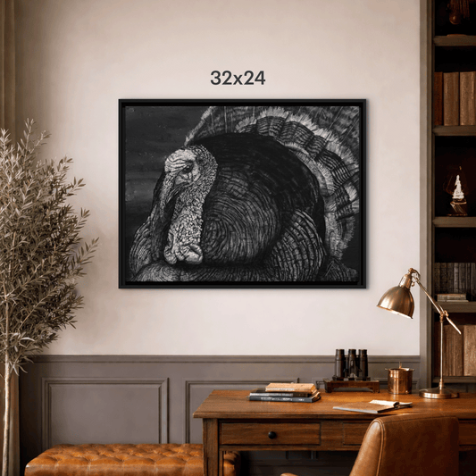 "Eye Contact" | Wild Turkey Framed Canvas Print