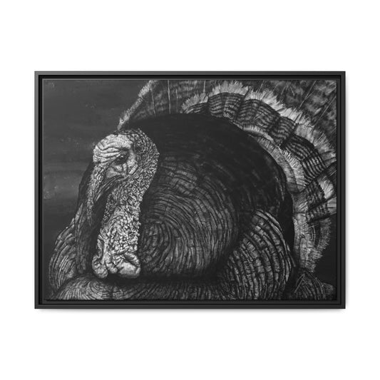 "Eye Contact" | Wild Turkey Framed Canvas Print